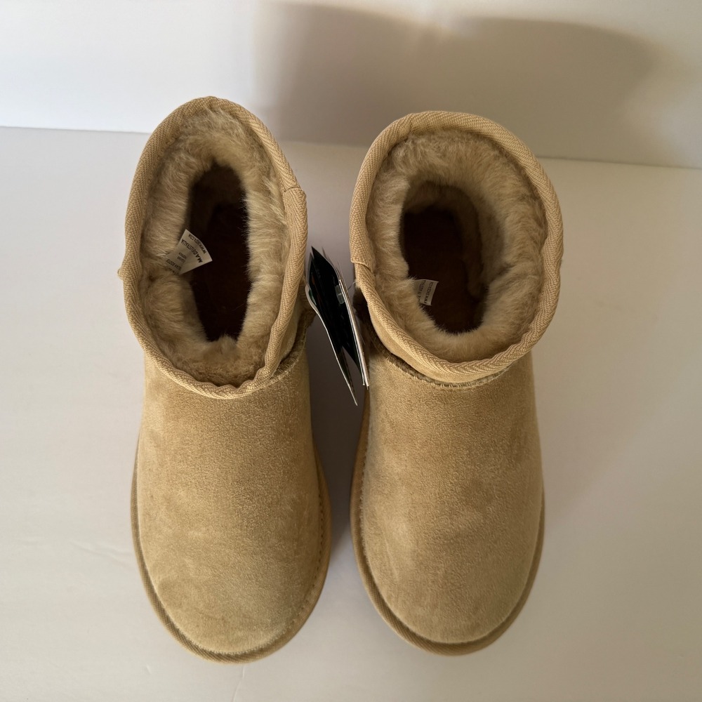 Since 74 Australian Ultra Mini Platform Boots Sheepskin Womens Size 9 Shearling - Picture 9 of 11